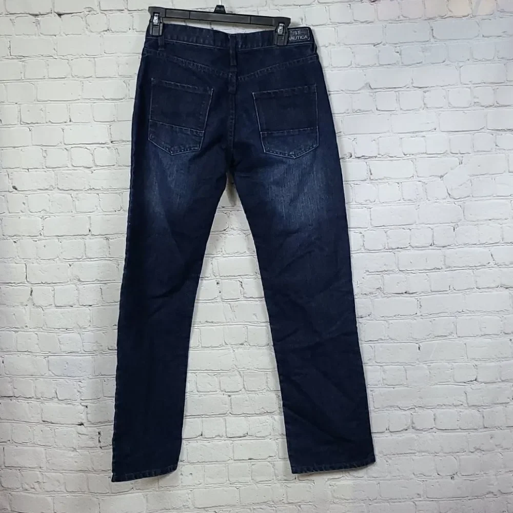 Nautica Boys Stanley Straight Leg Jeans – Dark Blue Denim | Youth 16 | 28x30